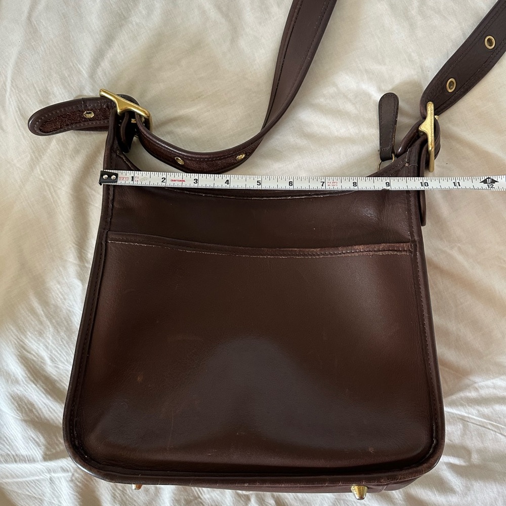 Coach Vintage Large Legacy Zip Dark Brown Leather Shoulder Bag - Picture 11 of 15